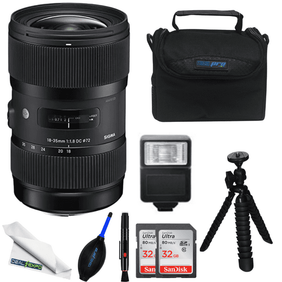 Sigma 18-35mm f/1.8 DC HSM Art Lens for Sony A - DealExpo Basic Bundle