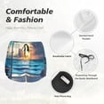 thumbnail image 4 of Balery Ocean View Bedroom Pantalones cortos deportivos para mujer con forro y dos bolsillos, elásticos, para entrenamiento, gimnasio, yoga-Small, 4 of 7
