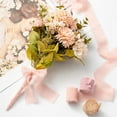 thumbnail image 4 of sasyxdc MORSUNBELA Chiffon Ribbon Gift Ribbon Green Fringe Ribbon Fabric Ribbon White 1.5 Inch x 7 Yd Decorative Ribbon Bow Ribbon Wide Ribbon Wedding Invitation Ribbon dyu, 4 of 7