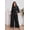 Matte Black, variant on Plus Size 2-Piece Formal Pants Set, Sparkle Top with Chiffon Sleeves & Wide Leg Trousers