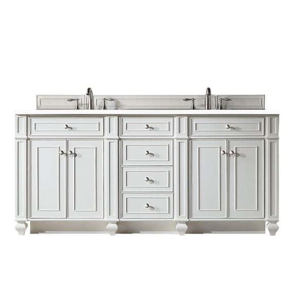 James Martin Vanities 157-V72-3Wz Bristol 72" Free Standing Double Basin Vanity Set -