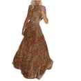thumbnail image 1 of DPTALR Robe d'Été Décontractée Sans Manches Col Rond Imprimé Robe Longue à Fermeture Éclair pour Femmes, 1 of 8