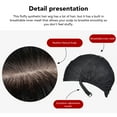 thumbnail image 4 of Piezas De Pelo Largo Para Hombres, Peluca Negra Corta Esponjosa De Pelo Rizado De Moda Transpirable En Capas Para Halloween, 4 of 7