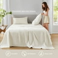 thumbnail image 2 of Regency Heights Cotton 144TC King 100% Cotton Solid Sheet Set in Ivory, 2 of 10