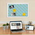 thumbnail image 3 of PinPix 24x16 Custom Cork Bulletin Board Blue - White Dots Poster Board Has a Fabric Style Canvas Finish, Framed in Blue - White Dots, by ArtToFrames (PinPix-345), 3 of 6