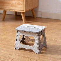 Foldable Stool | Portable Camping & Chair | Indoor Outdoor Compact Stool for Adults | Blue, Pink, Gray, Khaki | 1-Pack