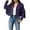 Purple, variant on Women's Casual Jackets Fashion Fringe Suede Leather Tassel Motorcycle Cropped Coats
