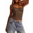 thumbnail image 2 of Women'S Square Neck Sleeveless Tank Tops Basic Tight T Shirts Coffee XS, 2 of 8