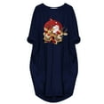 thumbnail image 3 of BLTIBY Christmas Sweatshirt Dress for Women Oversized Xmas Printed Winter Fall Round Neck Dresses Fashion Casual Long Sleeve Fashion Pullover Outfits with Pockets 2024 Trendy Navy S, 3 of 5