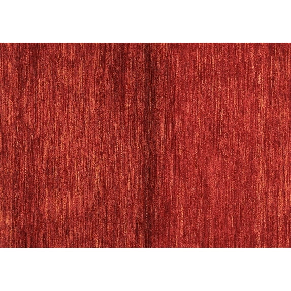 Ahgly Company Indoor Rectangle Abstract Orange Contemporary Area Rugs, 5' x 8'