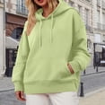 thumbnail image 2 of Godom Womens Hoodies Casual Long Sleeve Drawstring Pullover Sweatshirts Lightweight Hooded Tops, 2 of 7