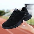 thumbnail image 3 of nsendm Canvas Sneakers for Women Wide Width Size 12 Sports Lace Up Shoes Outdoor Fashion Dance Sneakers for Women Black 8.5, 3 of 5