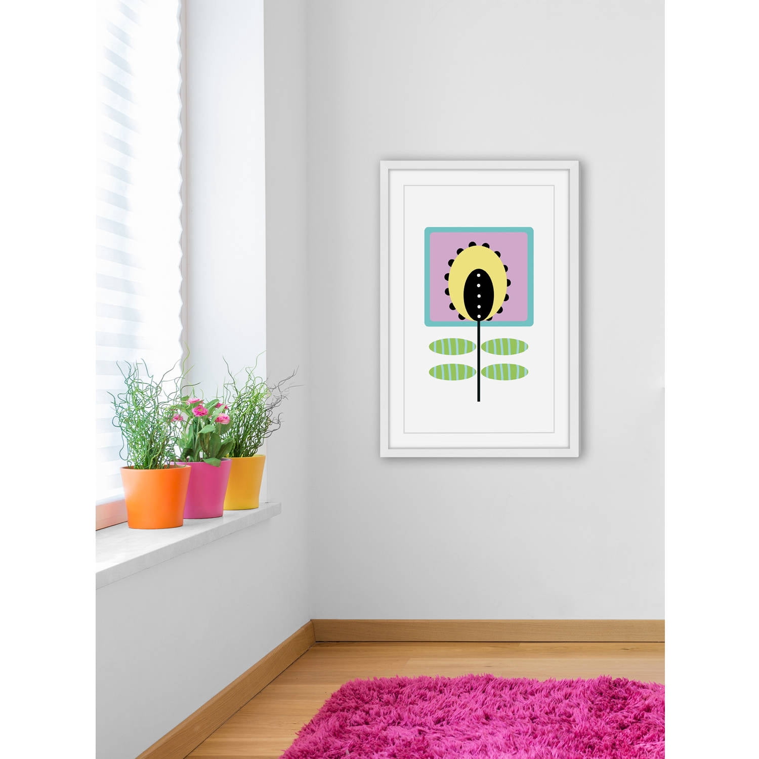 Marmont Hill "Yellow Bud" by Katarina Snygg Framed Painting Print