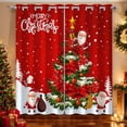thumbnail image 3 of Cortinas opacas de Navidad con diseño de Papá Noel, decoración de copos de nieve de invierno para dormitorio, sala de estar, cortinas con ojales de ventana, 3 of 4