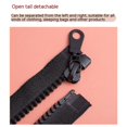 thumbnail image 3 of 60cm/2pcs Separating Large Plastic Zippers Black Tape with Double Zipper Heavy Duty Zipper for Sewing, Sleeping Bag, 3 of 4
