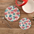 thumbnail image 2 of Flamingo 2 Pack Pot Holders Trivets, Heat Resistant Hot Pads for Kitchen Table Decoration Trivets for Hot Dishes/Pot/Bowl/Teapot/Hot Pot Holders, 7" + 9.45", 2 of 7