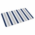 thumbnail image 2 of Navy Blue Stripe Door Mat&nbsp;Indoor Outdoor Entrance,Non Slip Small Rug for Kitchen Bathroom Entryway Rug,Geometric Grey White Vertical Striped Washable Doormat Floor Mat for Office Home 18x30 Inch, 2 of 8