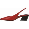 thumbnail image 3 of Franco Sarto Women's Red Leather A-Gena Slingback Pointed Toe Pumps 8M, 3 of 5