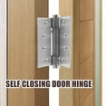 thumbnail image 3 of CIMAXIC Cimaxic Sturdy Self-Closing Door Hinges for Wood Cases Silver 4Pcs, 3 of 6