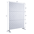 thumbnail image 3 of Tcbosik Metal Privacy Screen Outdoor, 76"H x 48"W Decorative Fence Screen, Freestanding Privacy Panel for Deck, Porch, Balcony, Backyard, White, 3 of 8