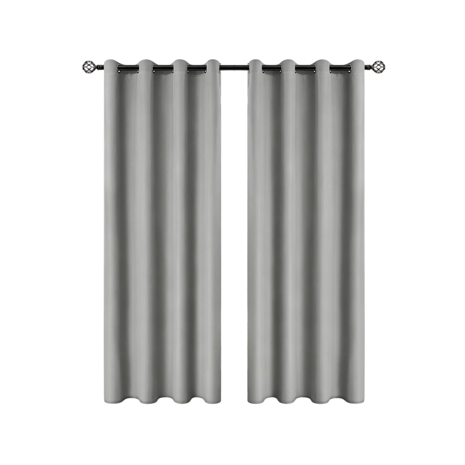 100% Blackout Curtains for Bedroom 80 Inch Length 2 Panels Set, Solid Thermal Insulated Energy Saving Rod Pocket Window Treatment Curtains Blackout Drapes, W40 x L80 Inch, Grey
