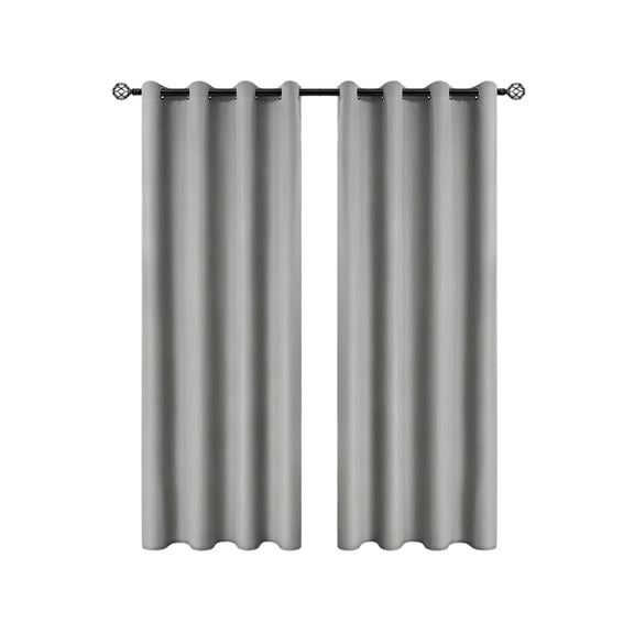 SLYNSHome 100% Blackout Curtains for Bedroom Full Light Blocking Window Curtains for Living Room Gray Thermal Insulated Room Curtains