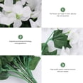 thumbnail image 6 of MLINS  4 Petals Violet Table Flowers African Violets Faux Fake Artificial Hanging Plants Green, 6 of 8