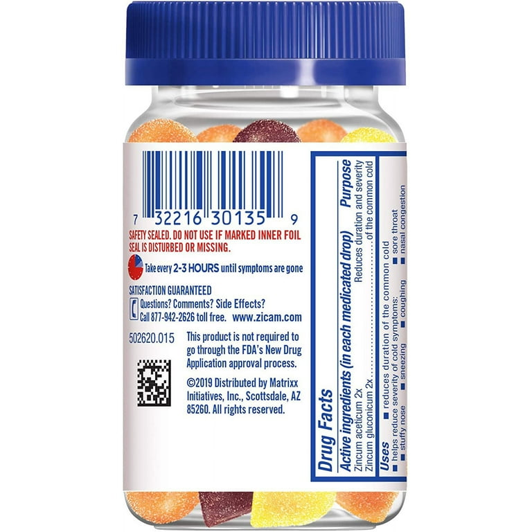Zicam Zinc Cold Remedy Medicated Fruit Drops Assorted Flavor 25ct