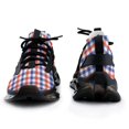 thumbnail image 3 of White Red Blue Tartan Plaid Walking Shoes for Men Woman Lightweight Tennis Fashion Elastic Sports Shoes Cushion Basketball Shoes, 3 of 7