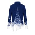 thumbnail image 2 of Gibobby Playeras Deportivas Mujer Túnica Verde Azul Geométrico A Cuadros Estampado Manga Larga Casual Vintage Boho Étnico Escote Redondo Largo Tema Bohemio Geométrico Camisa（Azul， L), 2 of 4