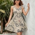 thumbnail image 3 of The Treasure Map Sleeveless Dress Women Summer Evening Dresses Ladies Sundress, 3 of 7