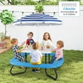 thumbnail image 4 of Costway Kids Picnic Table Outdoor Activity Table with Adjustable & Collapsible Umbrella White, 4 of 10