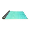 thumbnail image 2 of Ahgly Company Indoor Rectangle Abstract Turquoise Blue Contemporary Area Rugs, 2' x 5', 2 of 4
