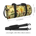 thumbnail image 4 of Fotbe Ethnic African Pattern Foldable Sports Gym Bag with Wet Dry Pocket, Ultralight Travel Bag, Large Capacity Duffel Bag, Splash Proof Carry on Bag, Overnight Bag, Weekender Bag, 4 of 8