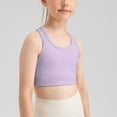 thumbnail image 4 of Owordtank Kids Girls Summer Athletic Solid Color Tank Tops Sleeveless Shirts for Gym Yoga Running Kids Tops, 4 of 8