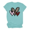 thumbnail image 3 of LSLJS T-Shirt Décontracté à Manches Courtes et Col Rond pour Femmes avec Imprimé Cœur, 3 of 3