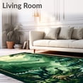 thumbnail image 2 of ODIKA 4'x6' Machine Washable Non-Slip Area Rug, Roaring Dino Discovery Creature for Teens High Traffic Rug, Green, 84203, 2 of 3