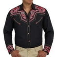 thumbnail image 4 of Men's Western Cowboy Shirts Long Sleeve Embroidered Shirts Slim Fit Casual Button Down Shirt With Pockets, 4 of 4