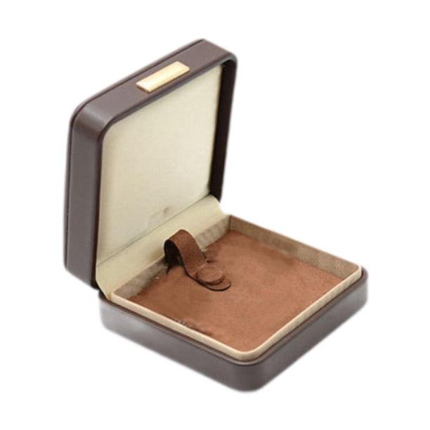 Caja de joyería de cuero de PU decorativa elegante para caja de joyería de boda contenedor 95 cm x 95 cm x 4 cm