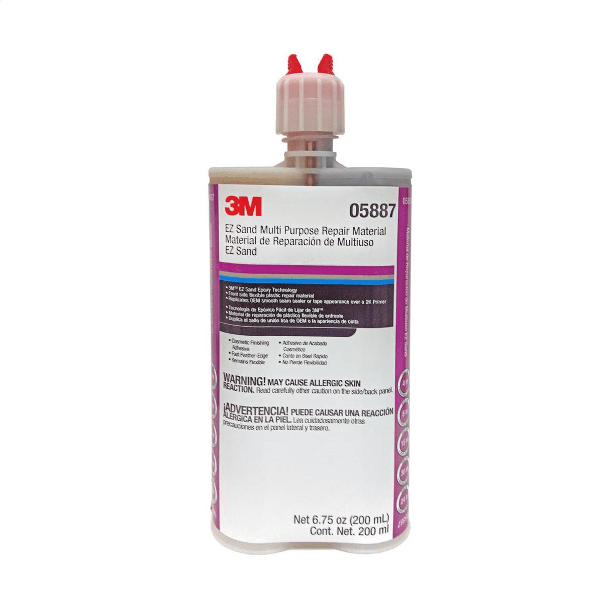 3M Automotive 5887 Automix EZ Sand Flexible Parts Repair, 200ml
