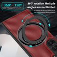 thumbnail image 6 of Decase for Samsung Galaxy Z Fold 6 Case with Magnetic 360° Rotation Stand,Compatible with Mag-safe, Military Grade Shockproof Case, Carbon Fiber Texture Design for Samsung Galaxy Z Fold 6,Red, 6 of 9