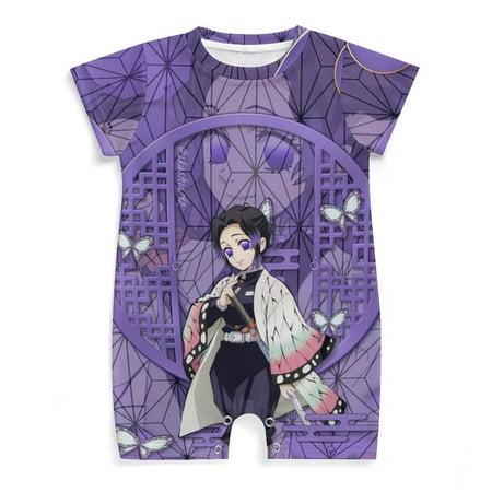 

Demon Slayer Baby Romper Anime Romper for Baby Short Sleeve Pajamas for Baby Boy Girl Jumpsuits Sleep And Play 3-24 Months
