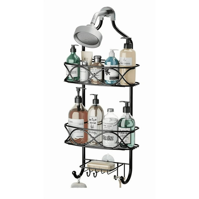 Organizadore Para Cocina Pared Repisa Estante 3 Niveles Xtellar negro