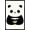 Black Framed Version, variant on Andy Westface - Panda Love Wall Poster, 22.375" x 34" Framed