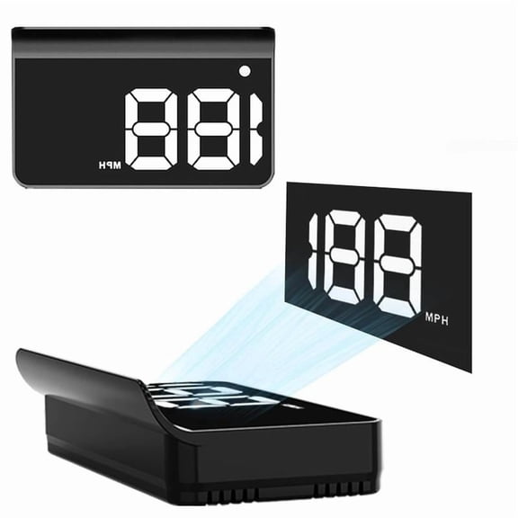 Horivan Car HUD Head Up Display with Auto Brightness & Overspeed Alarm, Universal Plug and Play OBD2 GPS Speedometer for Safer Day Night Driving, Dashboard Mount Digital Speed Projector