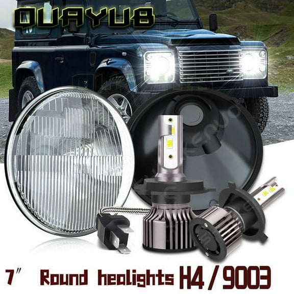 Pair 7" Inch Round LED Headlights Hi/LO Sealed Beam For Ford F100 F150 F250 Truck