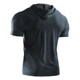 thumbnail image 2 of TFixol 3PCS Hombres Verano Deportes Camiseta Color Sólido Con Capucha Manga Corta, 2 of 8