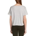 thumbnail image 2 of Rag & Bone Heather Gray Graphic X-Boyfriend Cropped Tee (XS), 2 of 2