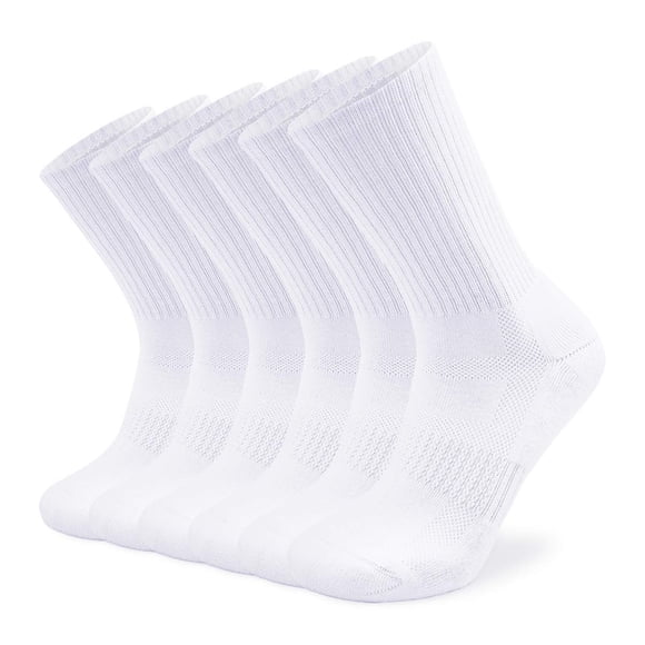 Calcetines deportivos para entrenamiento de tripulación SOX TOWN, acolchados, unisex, blancos