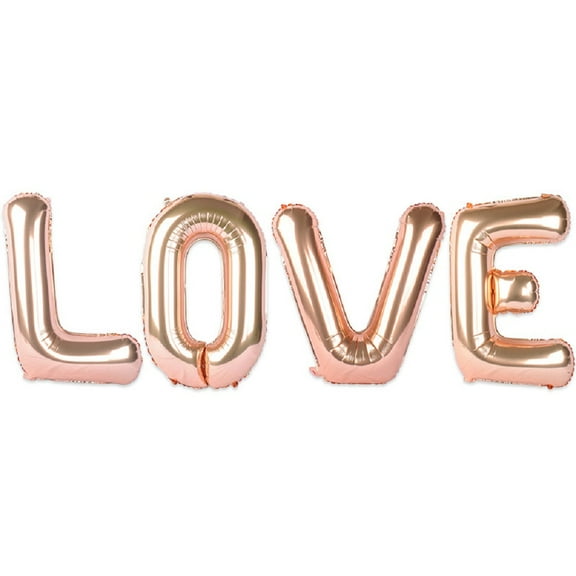 CSCHome Letter Balloons Wedding Decoration Supplies Can Be Used for Holiday Party Decoration 23.62x15.76inch (Champagne)
